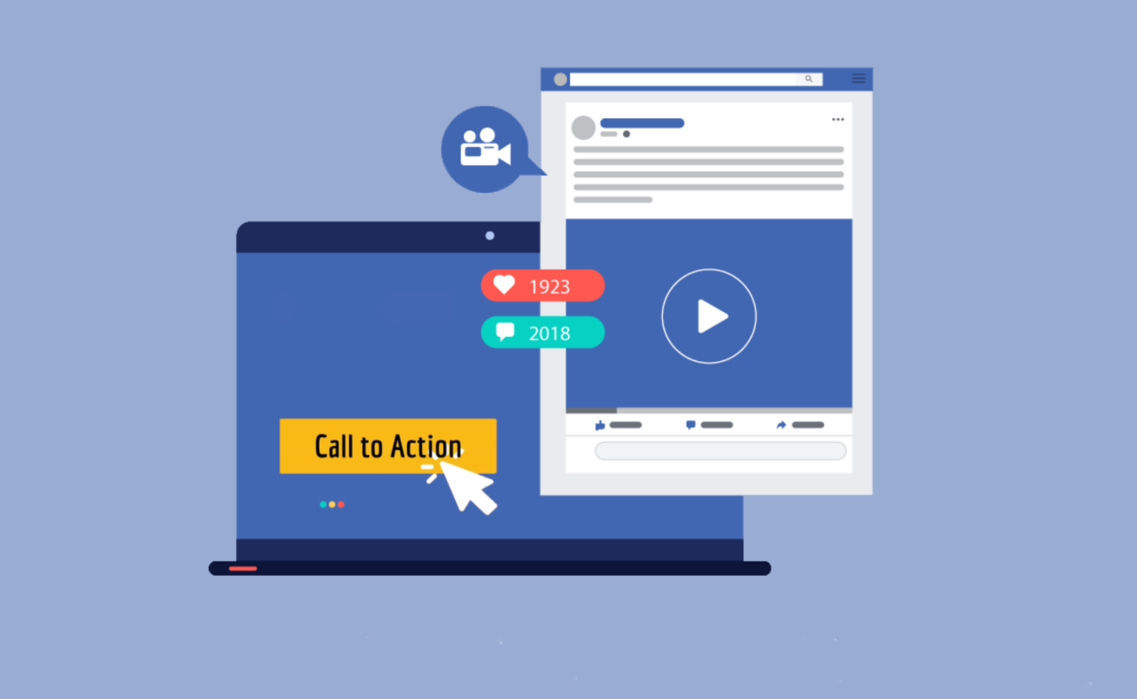 call to action tren facebook DigiMind